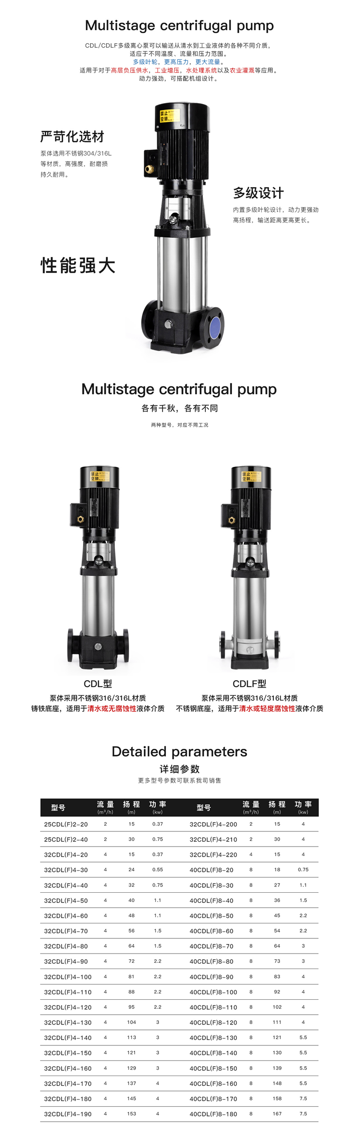 CDL輕型多級離心泵